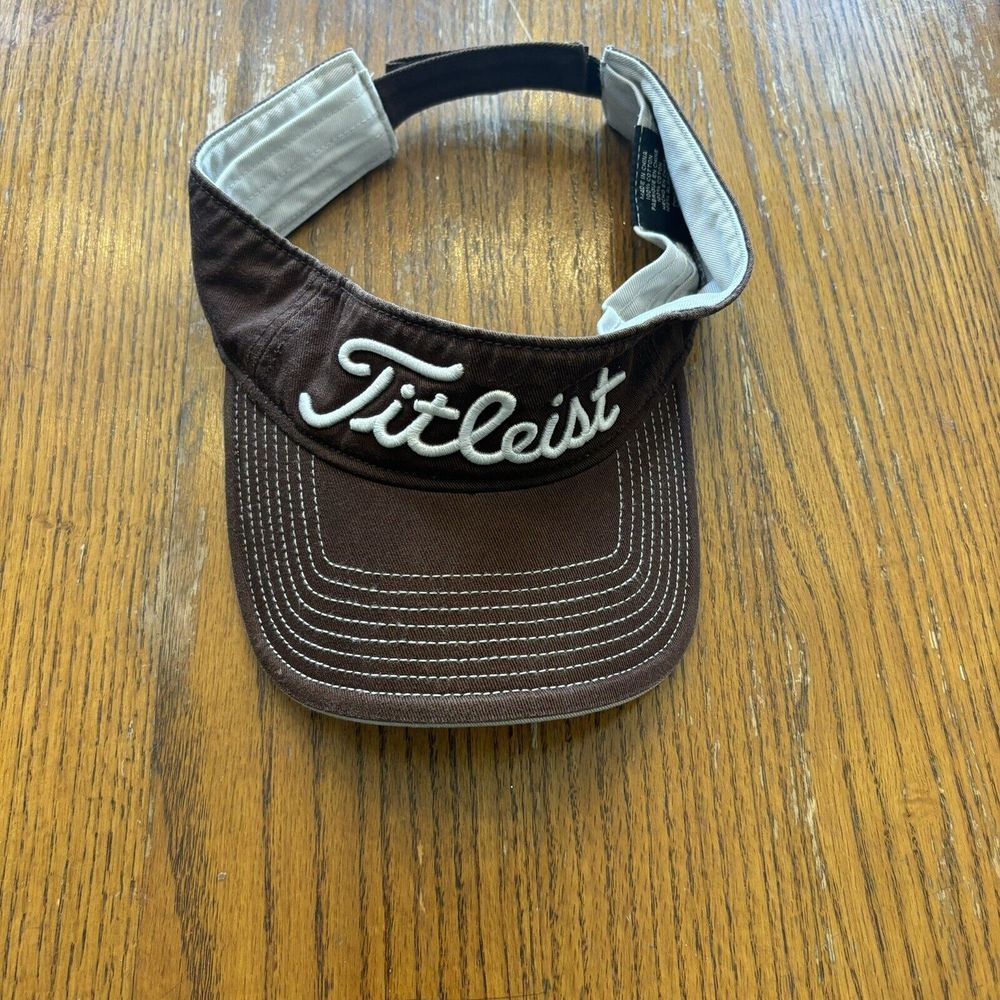Titleist Golf Visor Adjustable Hat Cap Men's Women's Brown